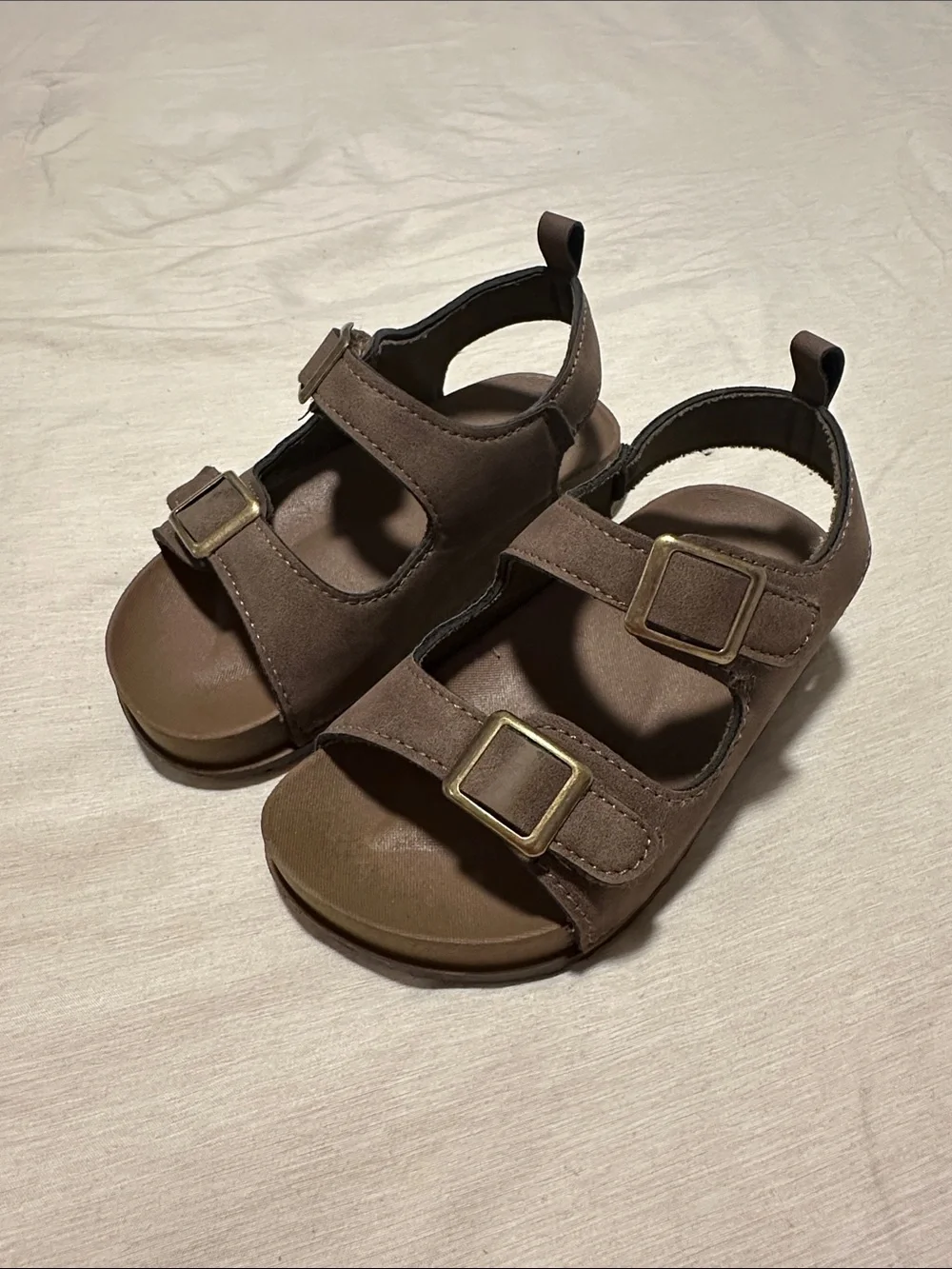 Toddler Brown Buckle Sandals